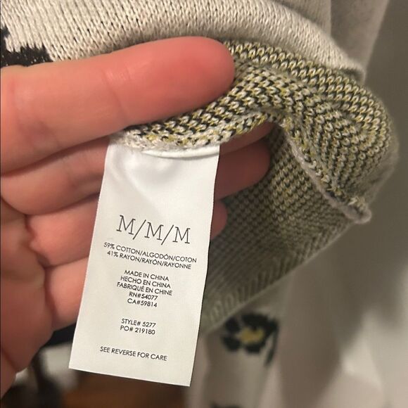 CAbi Cream Floral Cardigan Sweater style 5277   B - Picture 3 of 9